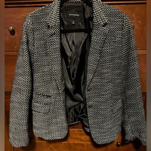 New Banana Republic Black and White Woven Blazer size 10